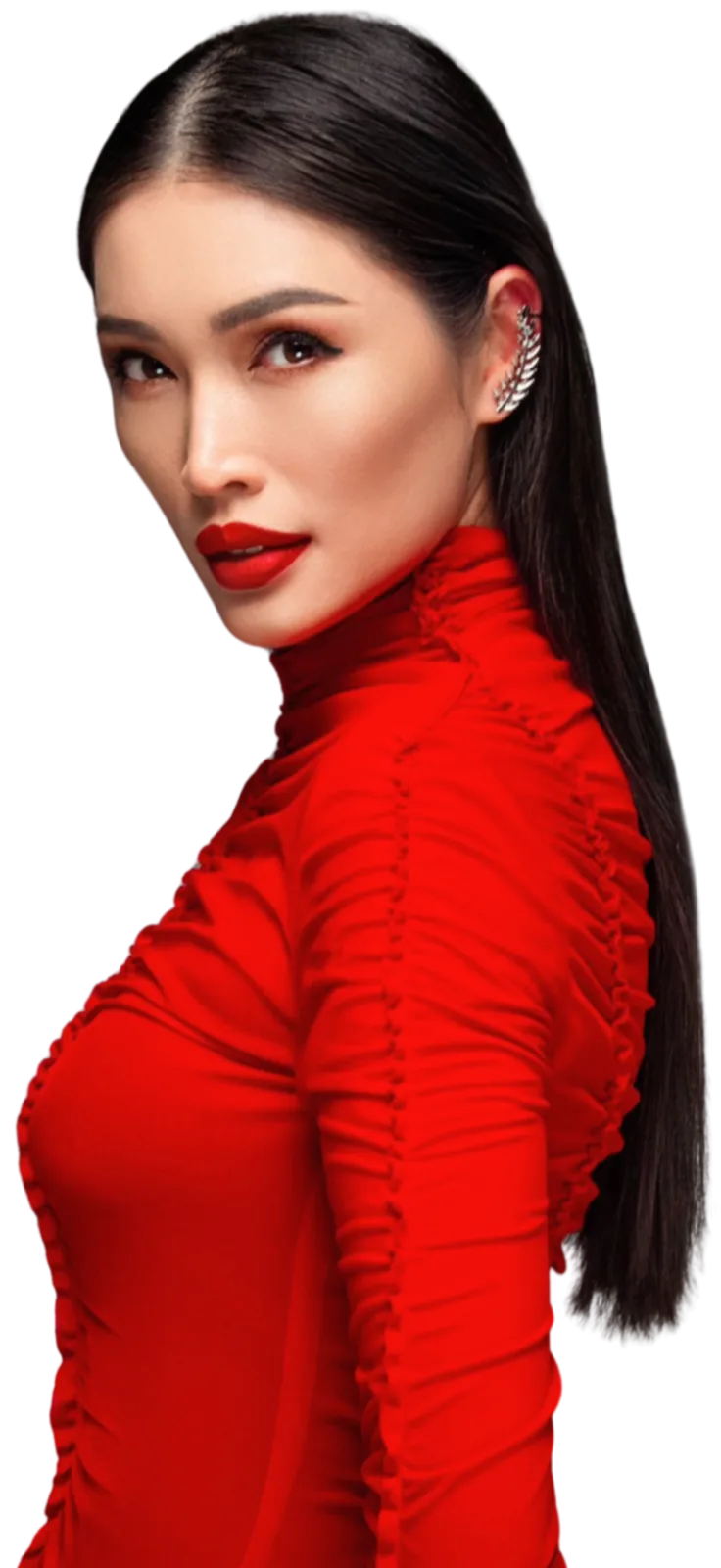 amber chia in red